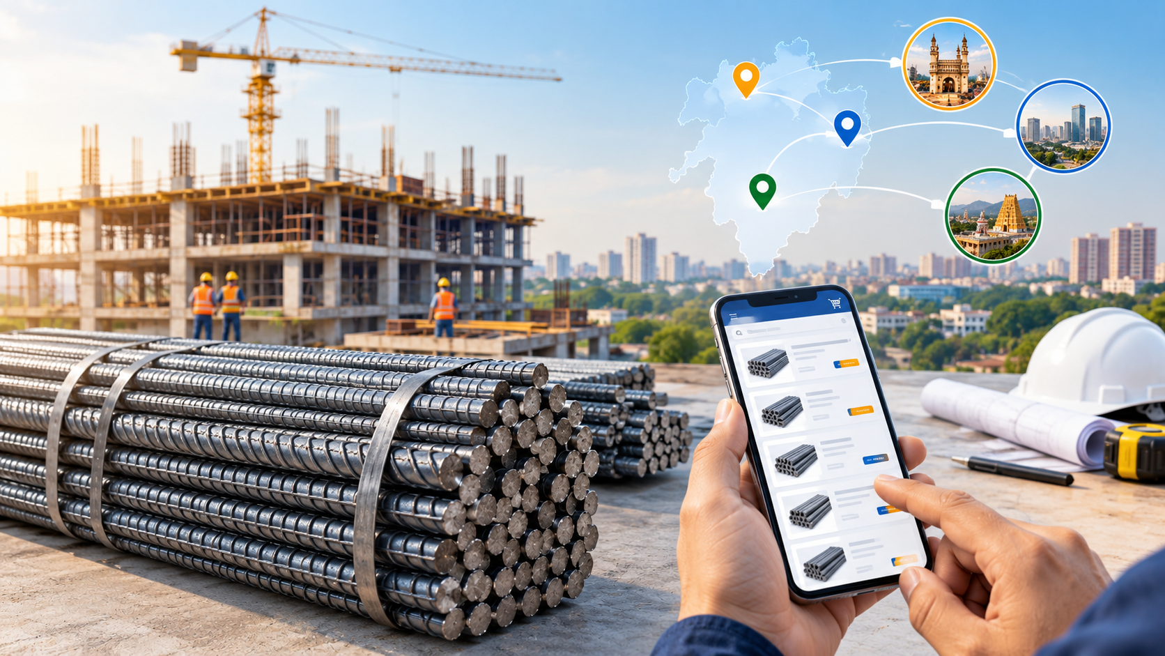 TMT Steel Price in Hyderabad, Bangalore & Andhra Pradesh 2026: Compare Local Rates 