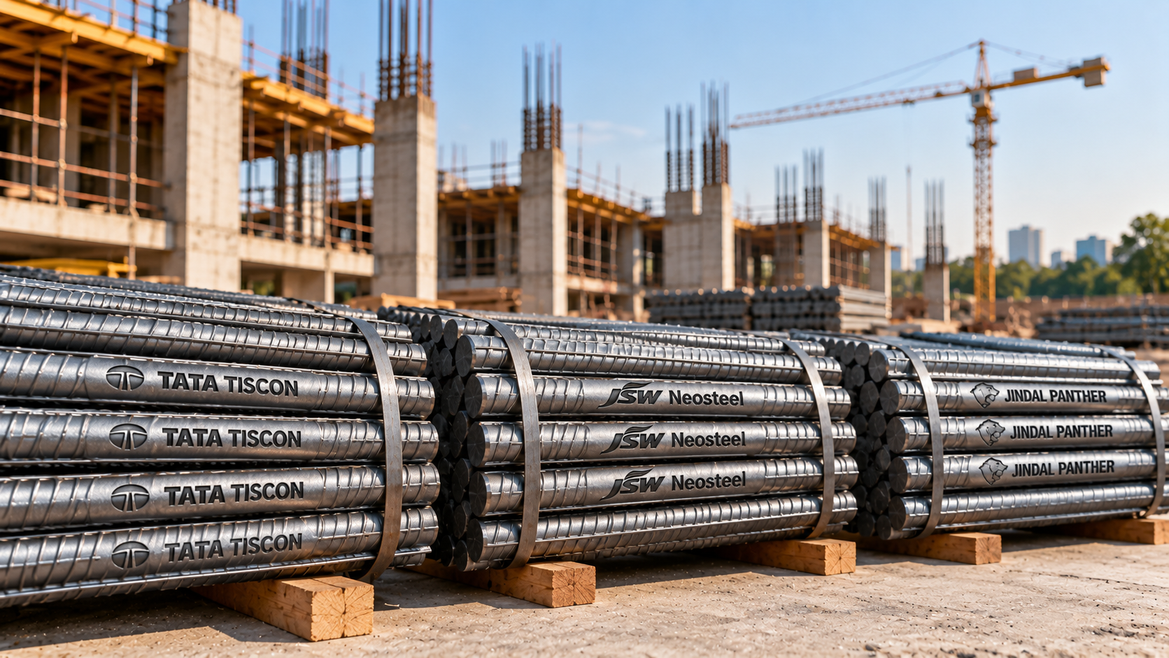 Tata Tiscon vs JSW Neosteel vs Jindal Panther 2026: Which TMT Steel Is Best for Construction?