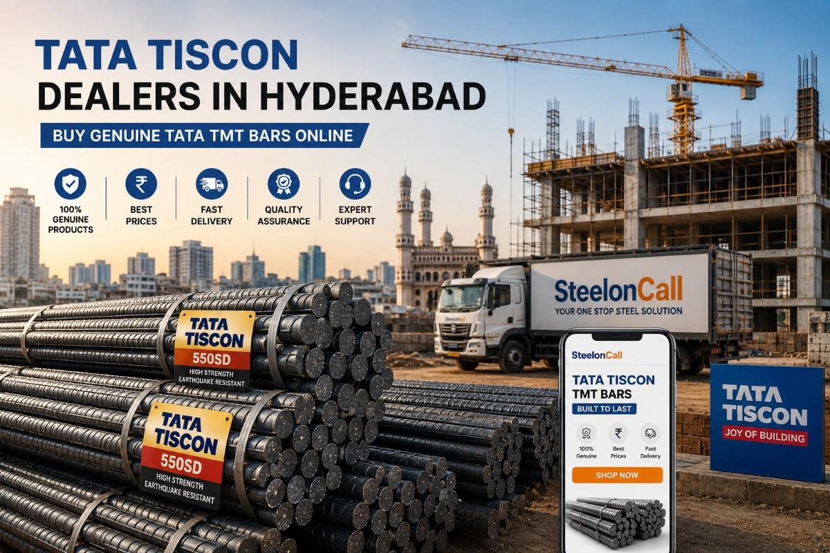 Tata Tiscon Dealers in Hyderabad – Buy Genuine Tata TMT Bars Online from SteelonCall