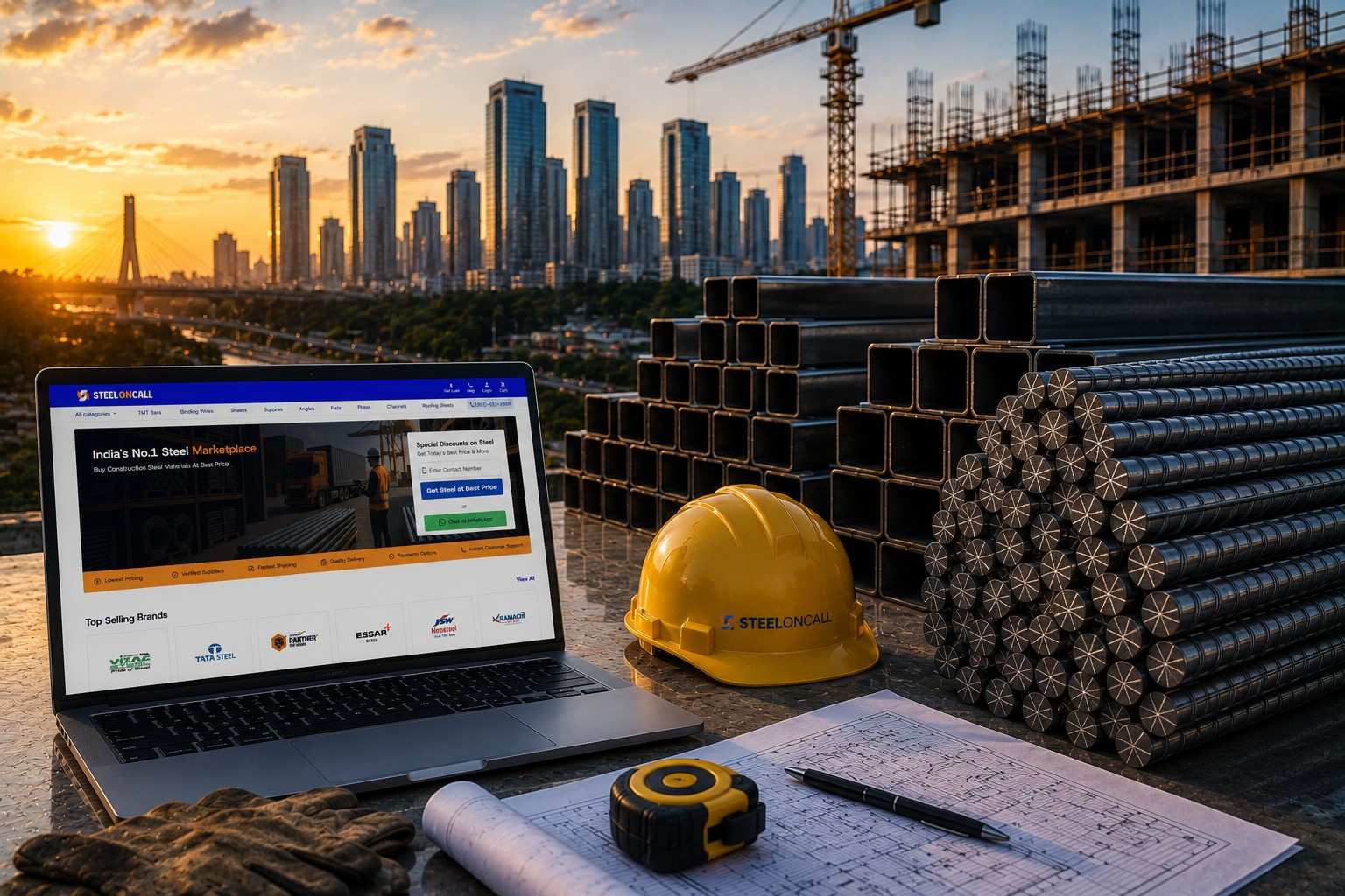 Buy Steel Online in Bangalore: Live Prices, Genuine Brands and Doorstep Delivery