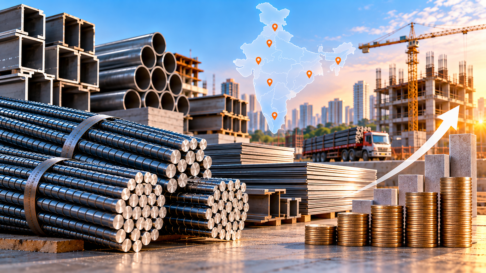 Steel Rate Today in India: Latest Steel Prices Per Kg and Per Ton