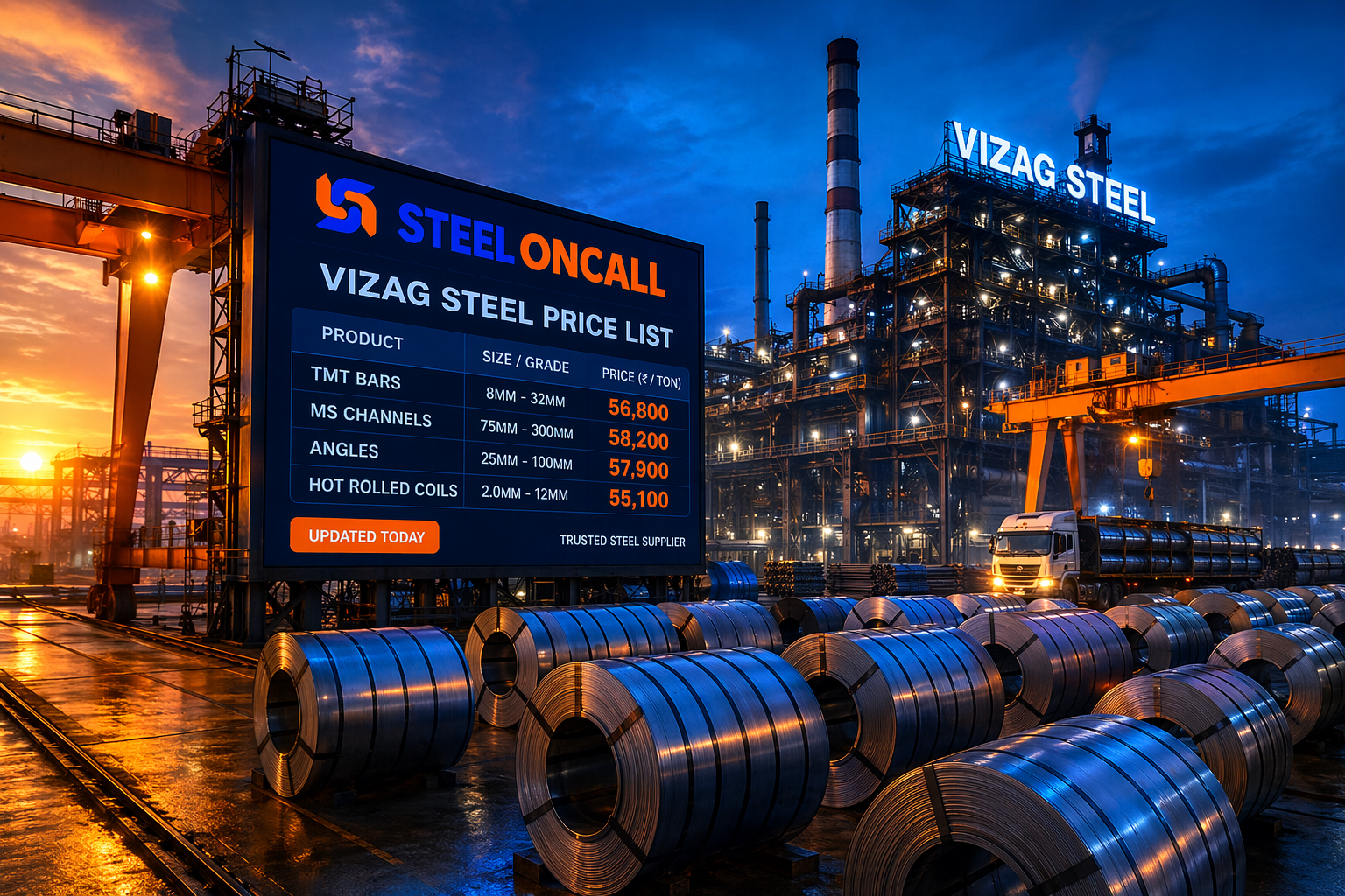 Vizag Steel (RINL) Price List – Latest Rates & Product Specifications